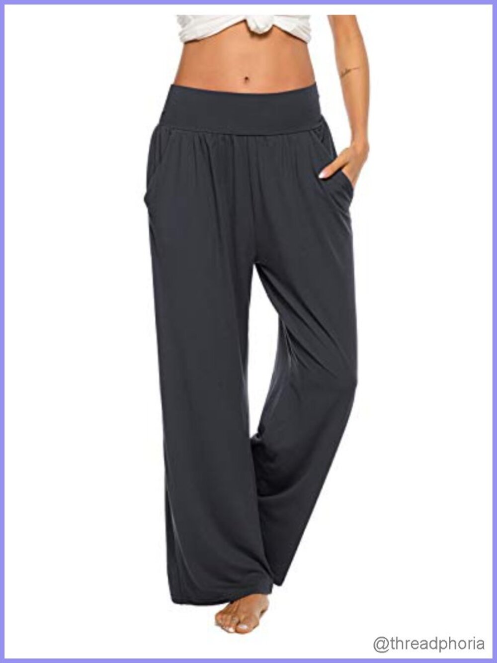 Womens Wide Leg Yoga Sweatpants Lounge Joggers with Pockets